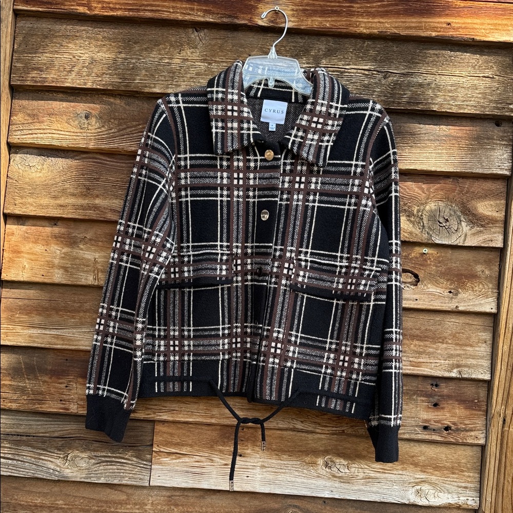 Cyrus plaid button down jacket soft - image 1